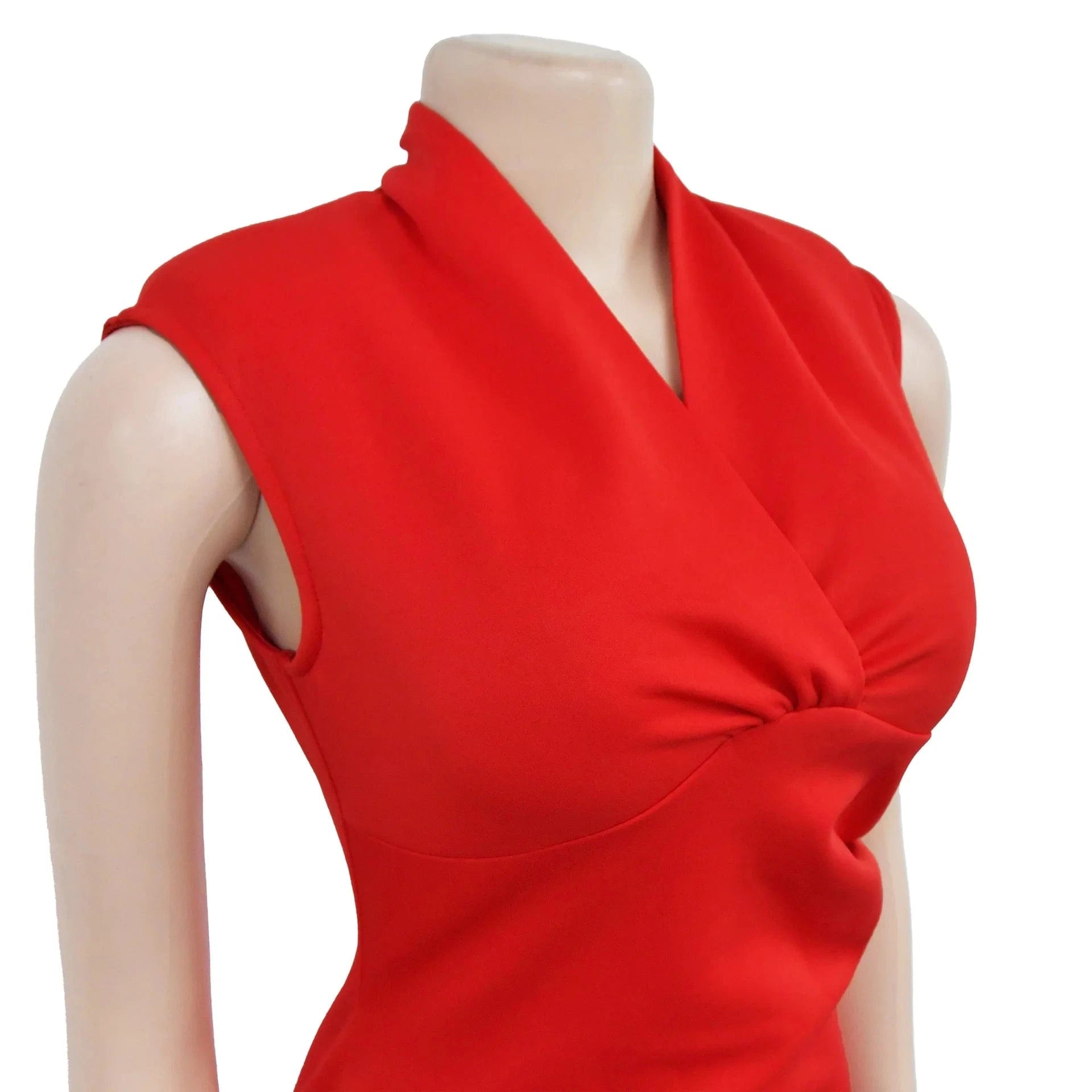 Fashion Women'S Solid Color Deep V Sleeveless Pleated Long Casual Dresses