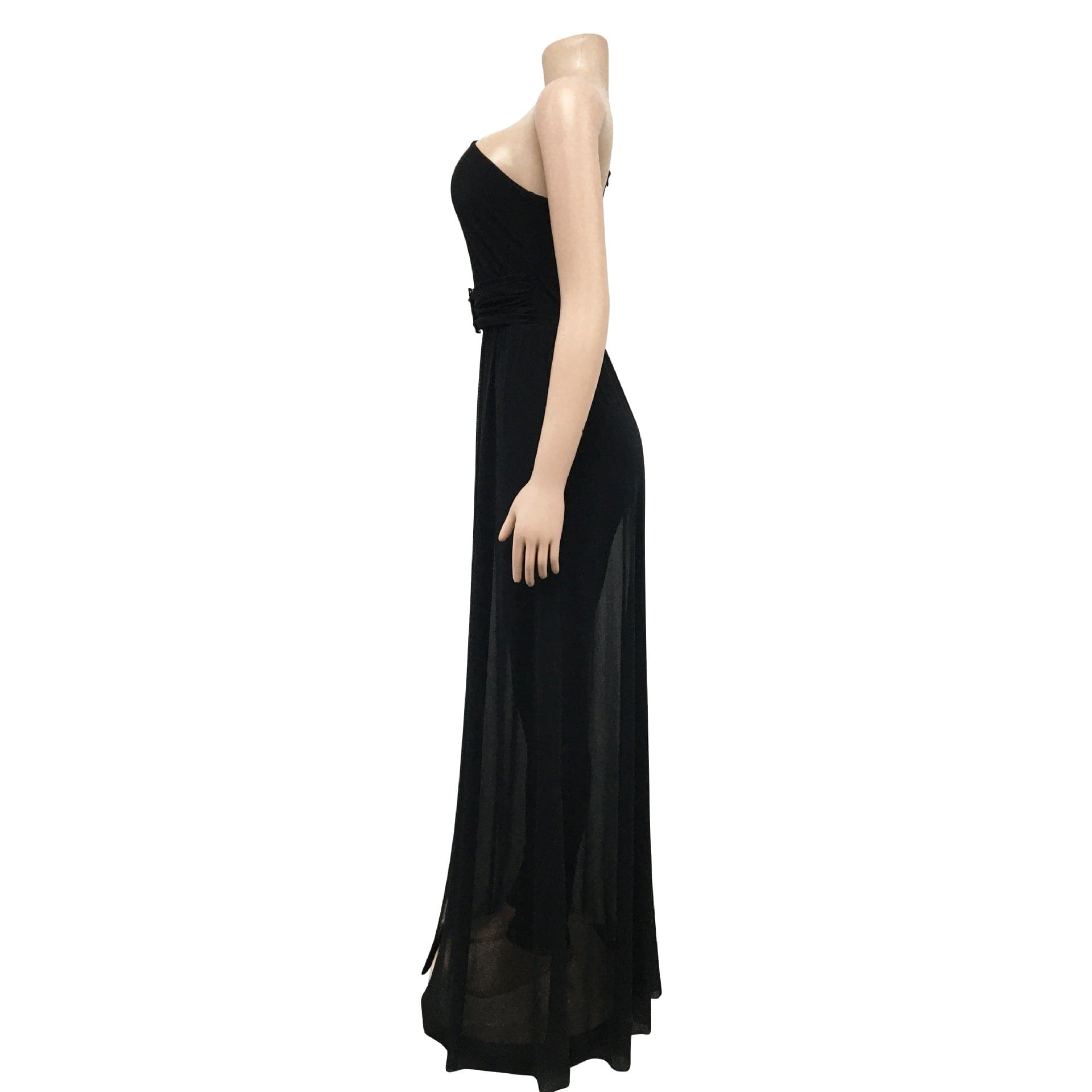 Fashion women's solid color sexy mesh gauze perspective single shoulder diagonal collar long sleeve ladies pant jumpsuit women