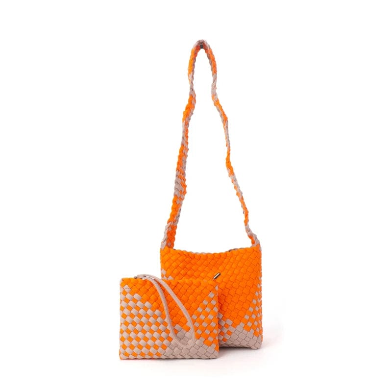 Fashion Women Tote Handmade Woven Neoprene Beach Tote Bag Hand Make Shopping Knitted Bag Weave Bag