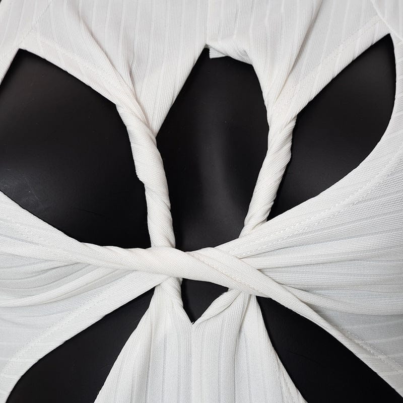 Fashionable Multi Color Casual Fitness Vest Off Shoulder Women Clothes Hollow Out Ribbed Tank Top