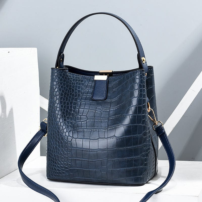 Fashionable new alligator pattern for women bucket shoulder cross body bag with a good look at high quality of the handbags