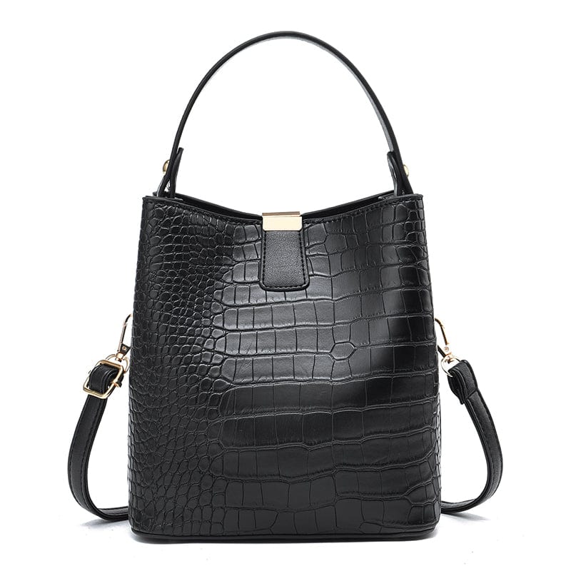 Fashionable new alligator pattern for women bucket shoulder cross body bag with a good look at high quality of the handbags