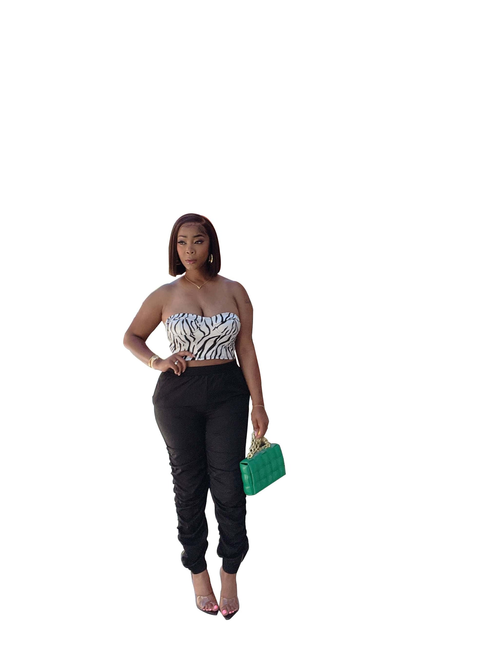 Fashionable slit zipper waterproof casual trousers