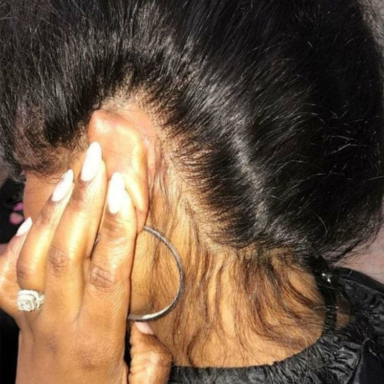 Fast Delivery High Ponytail Silky Straight Virgin Cuticle Aligned Hair 360 Full Lace Frontal Wigs With Natural Hairline