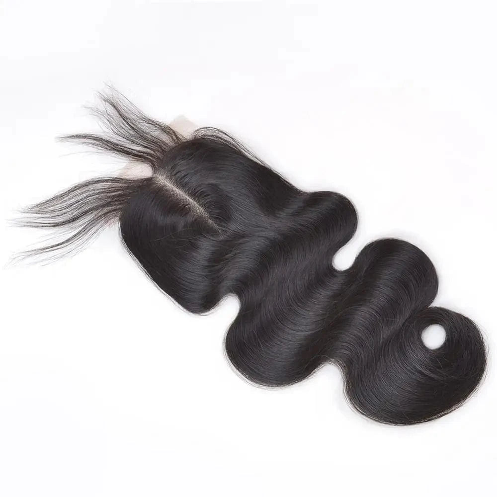 Fast delivery human hair bundles with closure in wholesale price,hd lace closure 5x5  with baby hair