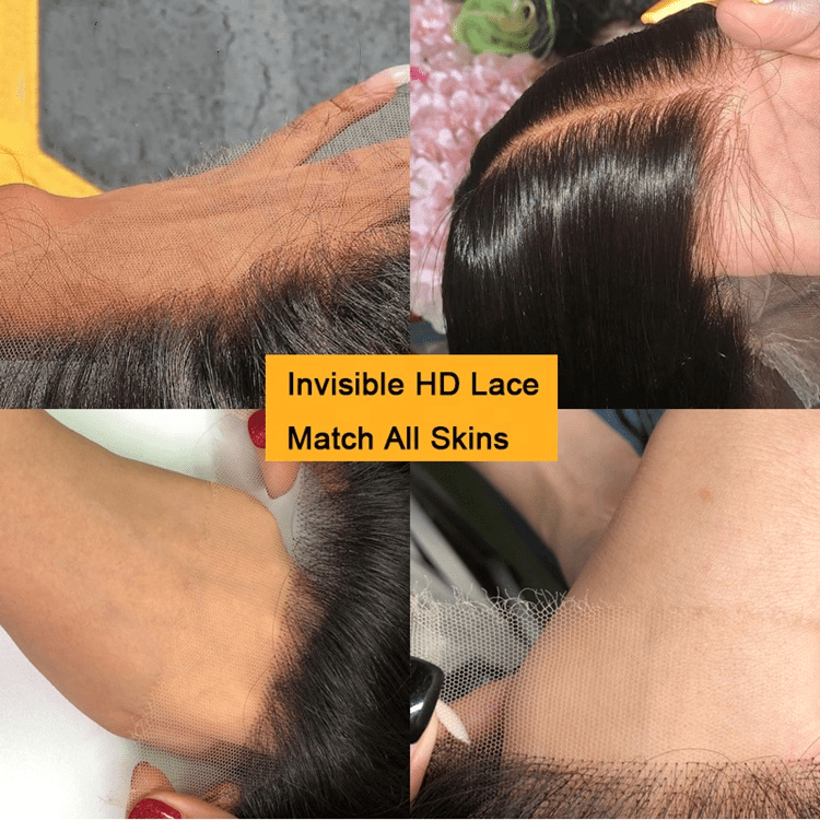 Fast Delivery Transparent Swiss Lace Virgin Brazilian Human Hair Invisible HD Lace Front Wigs for Black Women