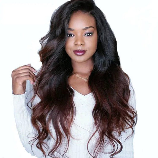 Fast Shipping Burgundy Ombre Body Wave Lace Front Wigs Human Hair Light Brown Lace Wigs Natural Hairline