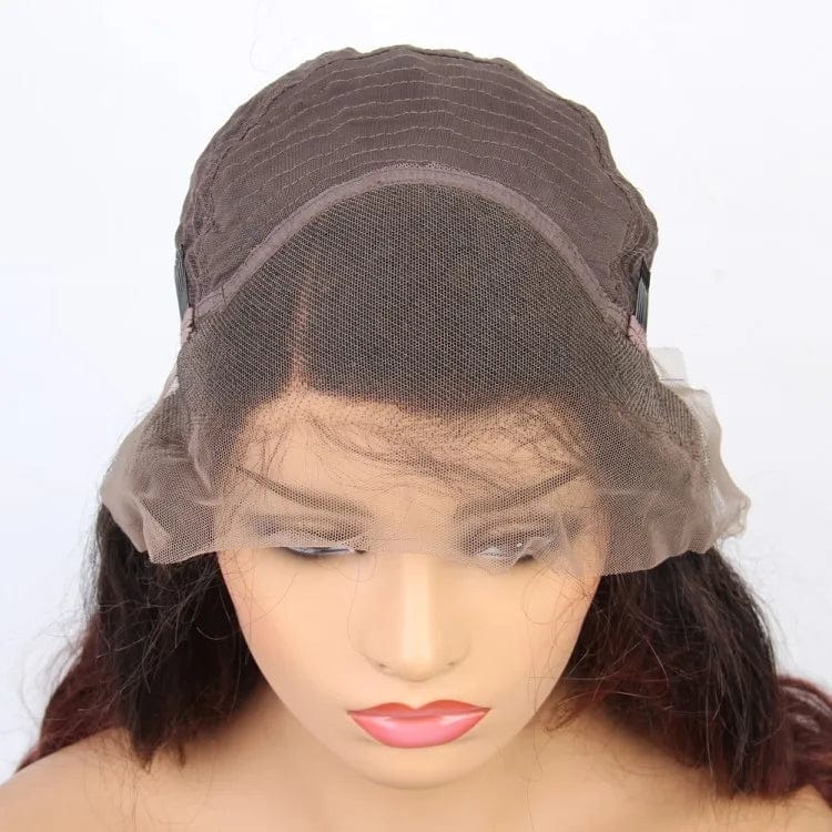 Fast Shipping Burgundy Ombre Body Wave Lace Front Wigs Human Hair Light Brown Lace Wigs Natural Hairline