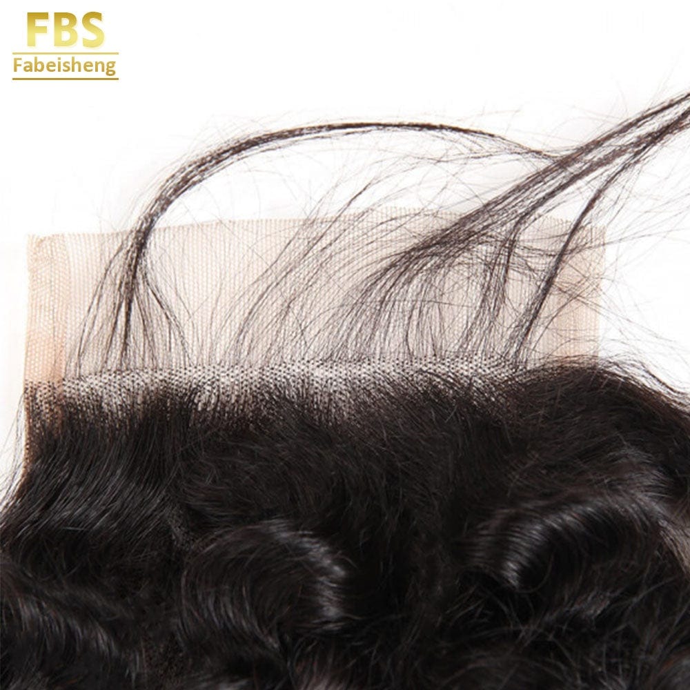 FBS Italian Wave Hair Vendor, Hot Sale Raw Burmese Human Virgin Hair, 10"-20" No Tangle No Shed 5X5 Swiss Lace Closures