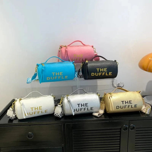 Female Cylinder Trend New Brand Purses and Handbags Designer Luxury Barrel Shaped Crossbody Bags for Women Boston Shoulder Bags