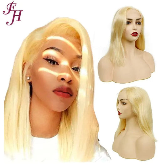 FH supplier wholesale glueless 613 brazilian bob wigs blonde bob human hair wig