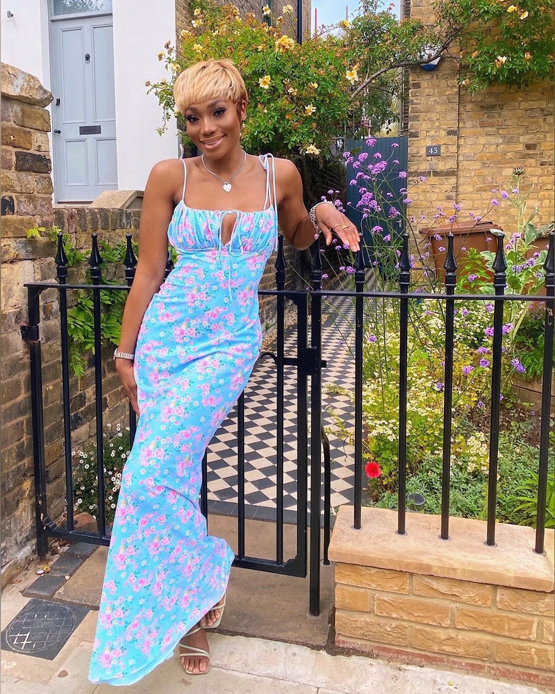 Floral Print Puff Sleeve Tie Front High Split Dress Women Ruched Drawstring Party Long Dress Vestidos Sundress