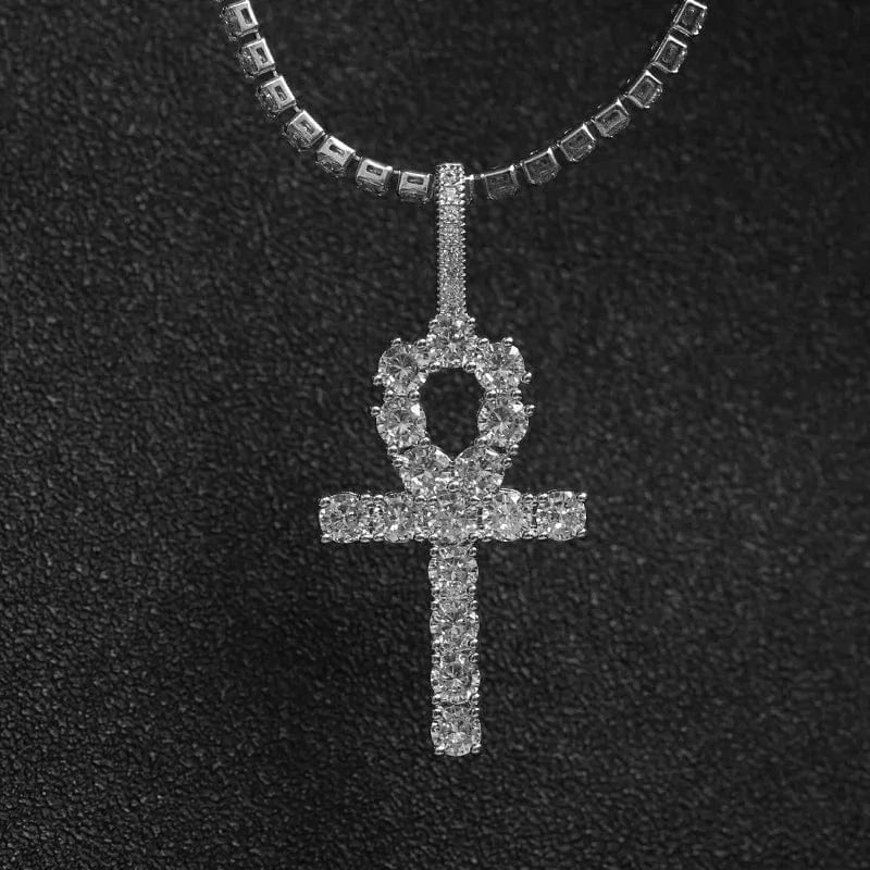 Flynee Luxury Cross Women Pendant Micro Pave Cubic Zirconia Cross Charm Plated 18K Real Gold Tiny Cross Necklace