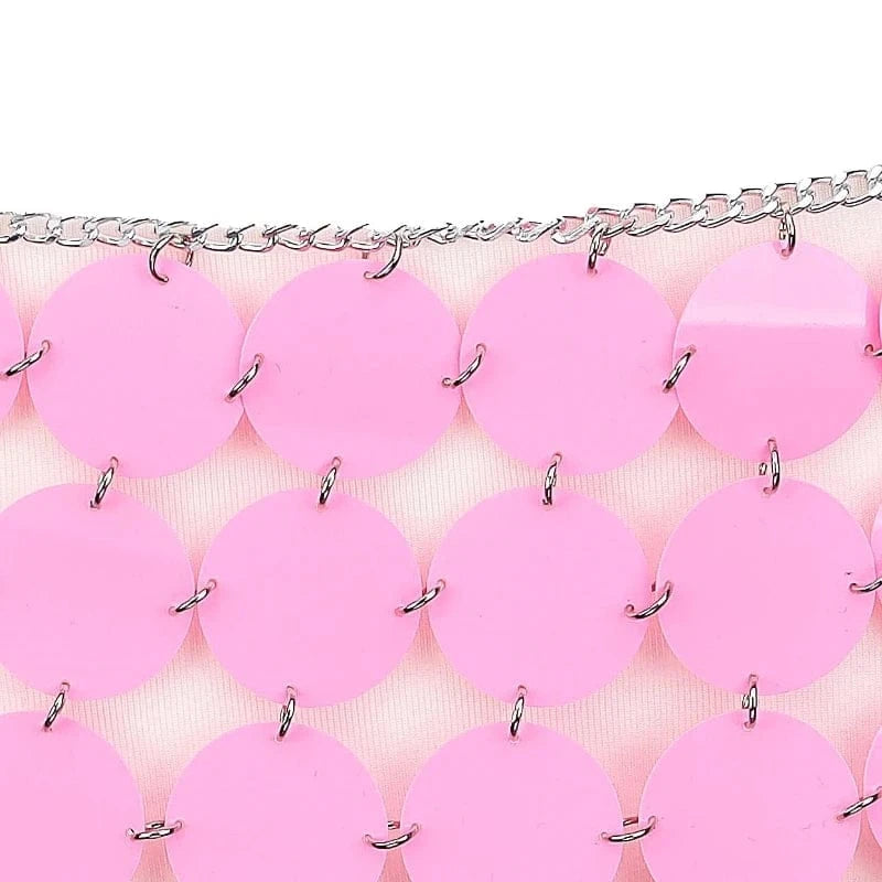 Free / DB1504FD0104 Sexy Sequin Halter Top & Split Thigh Skirt Set