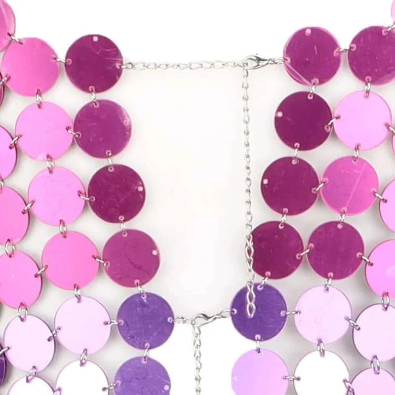 Free / DB1509FD0109 Sexy Backless Party Sequin Halter Top & Skirt Set