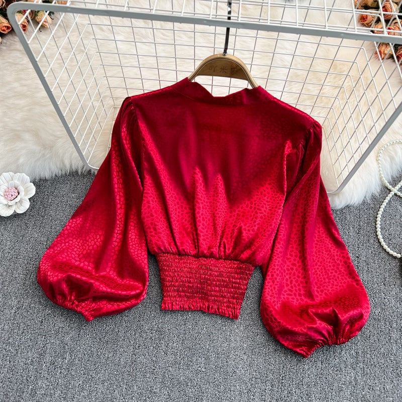 Free / Red 2022  best sell Leopard print shirt elegant women ladies' blouses  tops for women