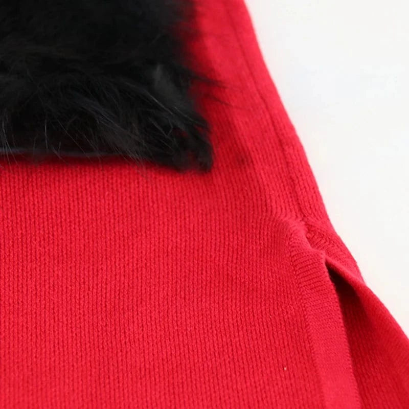 free / Red CHICEVER V Neck Long Sleeve High Waist Patchwork Pockets Winter Jackets For Women 2023