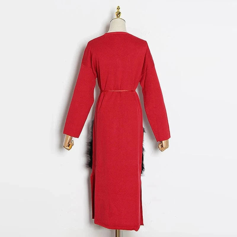 free / Red CHICEVER V Neck Long Sleeve High Waist Patchwork Pockets Winter Jackets For Women 2023