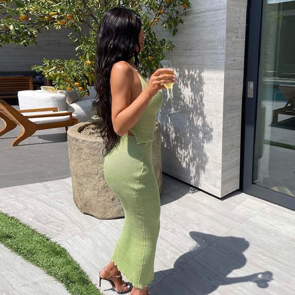 Free shipping New Stylish Women Fashion Clothing Two Piece Solid Long Sleeve Ladies long maxi Dress Woman Casual Sweater Dresses