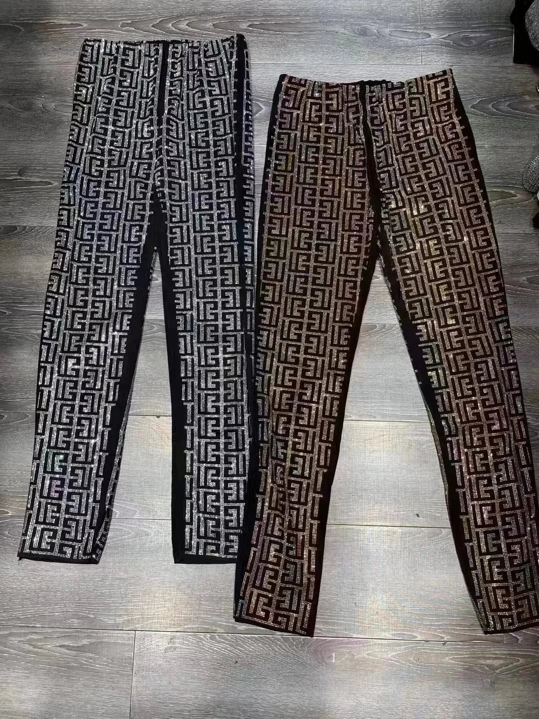 free size / Gold pants JL9181 Women Rhinestones Jackets Stretchy Rhinestone Blingbling Jackets for Women