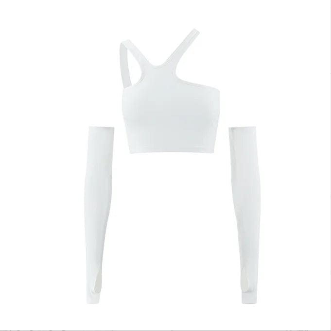 Free / White OEM Factory Hot Selling Sexy Short Women Halter Tank Top