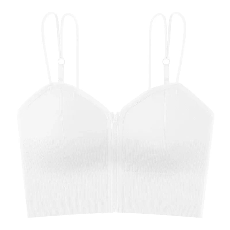 Free / White / Polyester 2024 Fashion New Women Lady Girls  Fashion Hot Sale vest  Zipper Design for Hot Girls Women's Bodycon Underwear