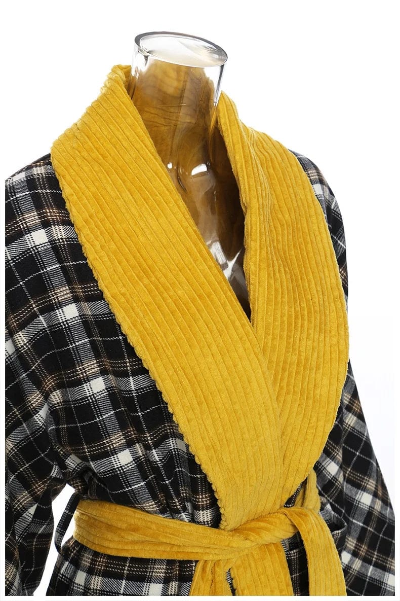 Free / Yellow OUDINA Wholesale Women's Winter Overside Plaid Contrast Color Loose Coat Trench Windbreaker Jacket Womens Long Coats