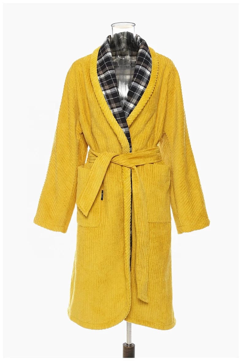 Free / Yellow OUDINA Wholesale Women's Winter Overside Plaid Contrast Color Loose Coat Trench Windbreaker Jacket Womens Long Coats