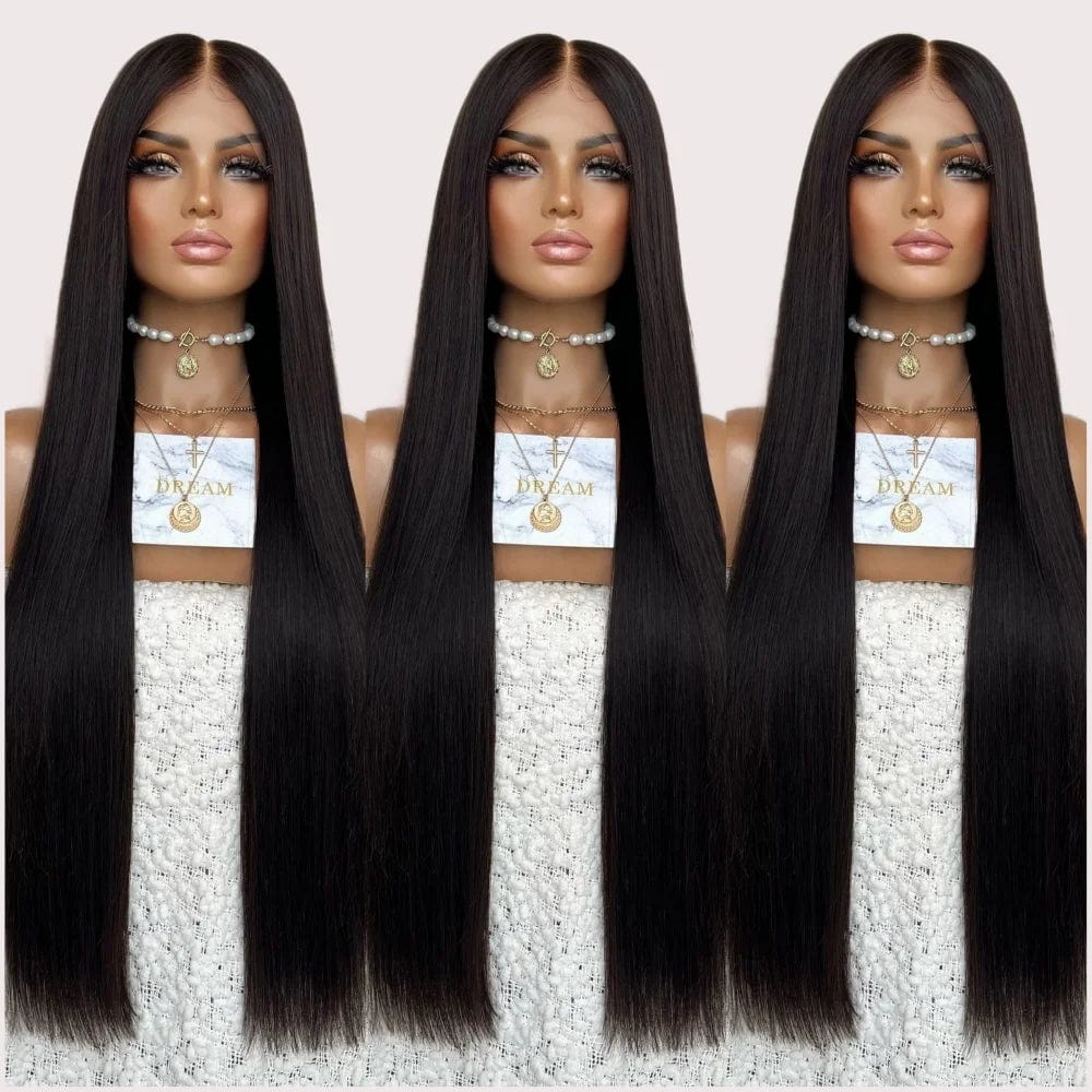 Freedom Long Natural 1b 613 60 Color Bone Straight Pre Plucked Virgin Remy Cuticle Human Hair Lace Front Wigs