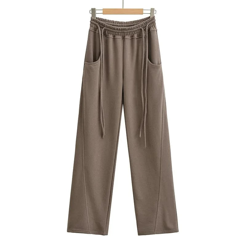 French Cotton Terry Custom High Quality Ladies Sweatpants Front Slip Pocket Joggers Long Pants Cargo Pants Joggers Women