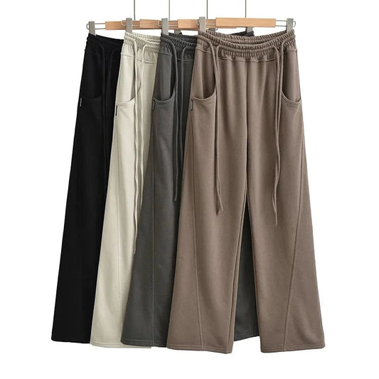 French Cotton Terry Custom High Quality Ladies Sweatpants Front Slip Pocket Joggers Long Pants Cargo Pants Joggers Women