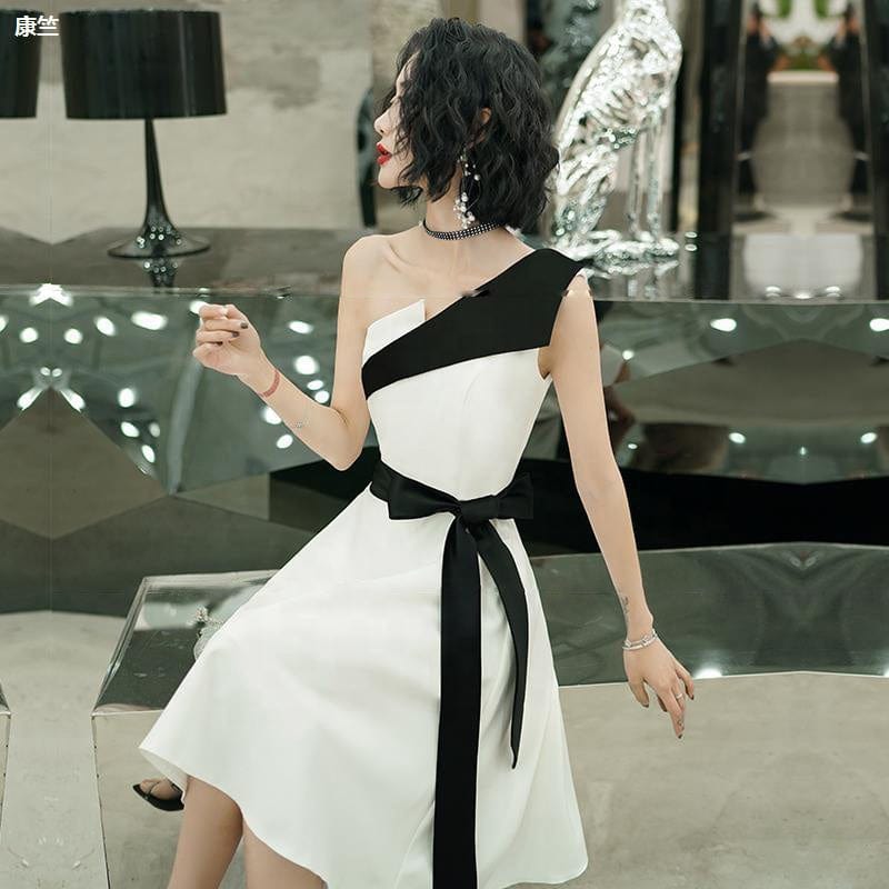 French Party Host Short Style Can Usually Wear A Small Senior Texture Banquet Temperament Evening Dress Female