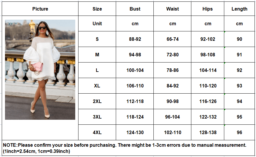 Fresh Women's Sweet Mesh Dress Pure white perspective flare sleeve white evening dresses