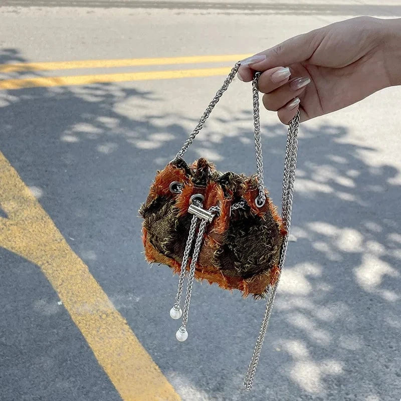 Fringed Tassel Women's Bags Retro Design Denim Trend Crossbody Bag Quality Bucket Bags Handbags for Women Small New Purses