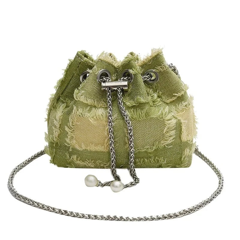 Fringed Tassel Women's Bags Retro Design Denim Trend Crossbody Bag Quality Bucket Bags Handbags for Women Small New Purses