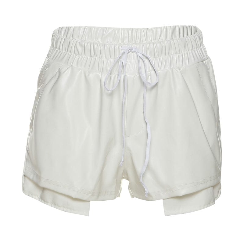 Furry Sexy Y2K Clothes High Waist Stripe Shorts Pant For Women Club Korean Fashion Fur Shorts