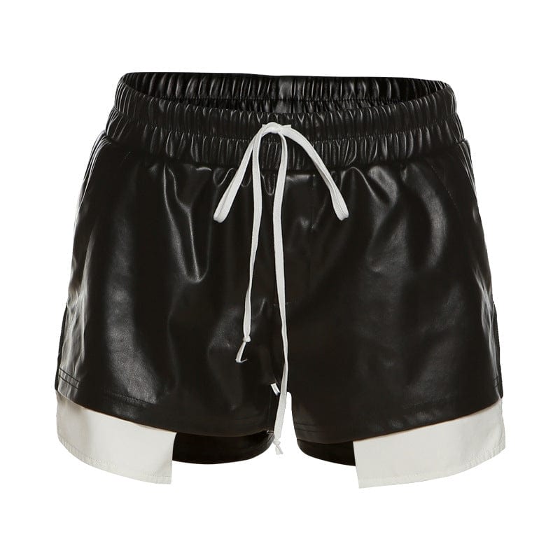 Furry Sexy Y2K Clothes High Waist Stripe Shorts Pant For Women Club Korean Fashion Fur Shorts
