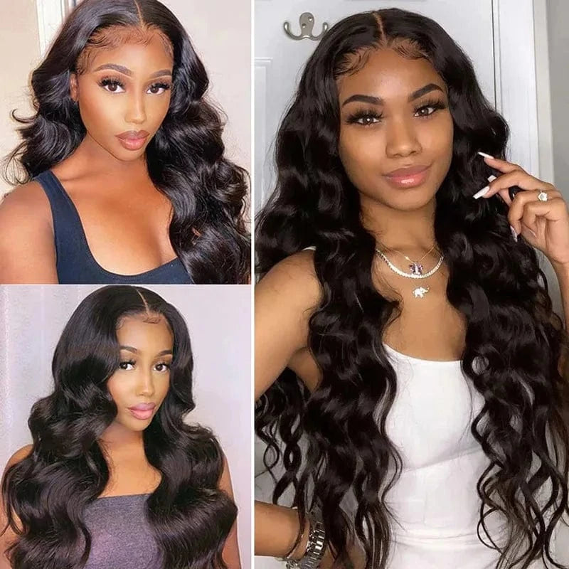 FX-HA27 Wholesales Wear and Go Lace Frontal 4x4 Body Closure Wigs Raw Curly Human Hair Wig
