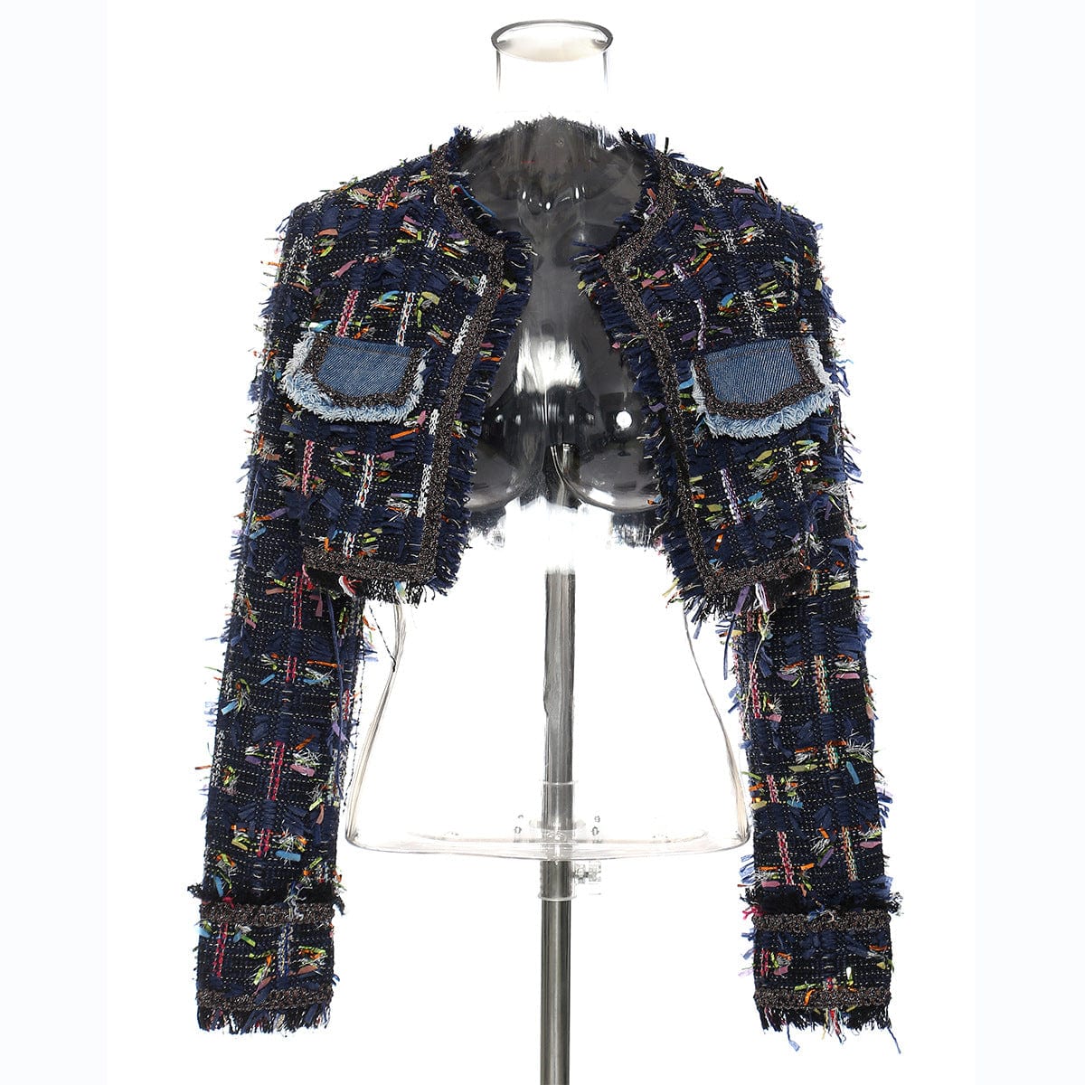 Getspring Women Denim Coat Vintage Removable Fake Two Ladies Jean Jacket Fashion All Match Female Tops Autumn Winter 2022 New