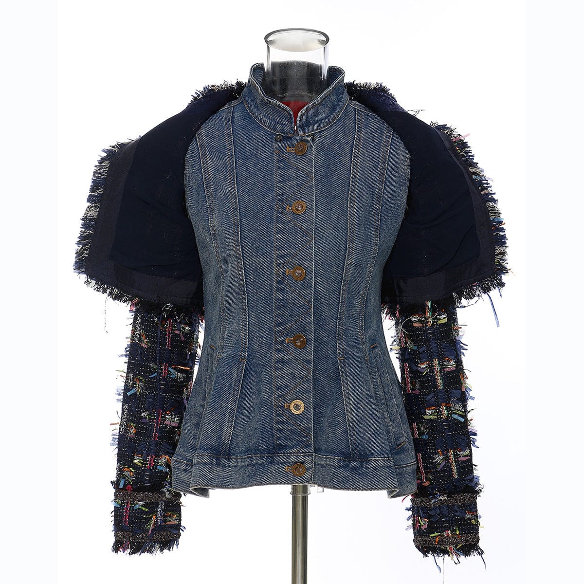 Getspring Women Denim Coat Vintage Removable Fake Two Ladies Jean Jacket Fashion All Match Female Tops Autumn Winter 2022 New