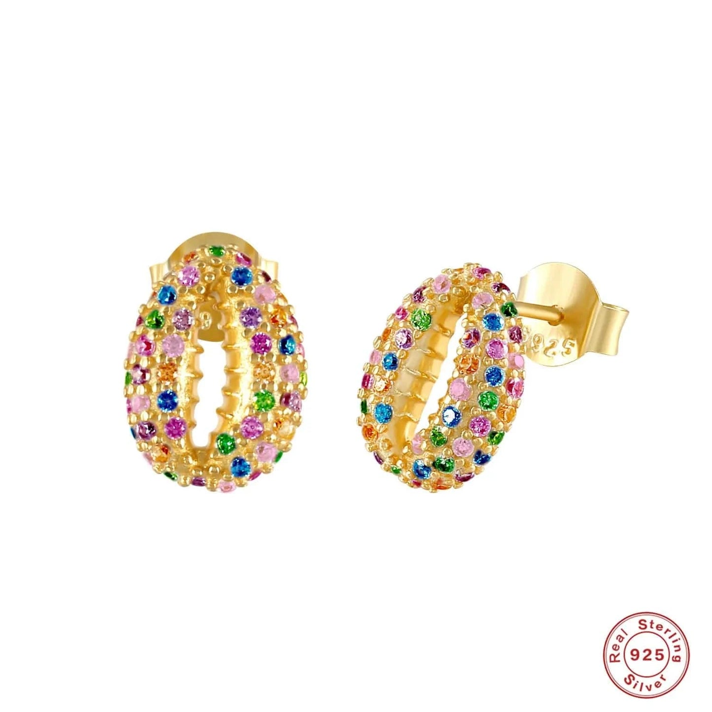 Gold 2022 NEW INS European Style  925 Sterling Silver Beach Shell Shape stud earrings for women