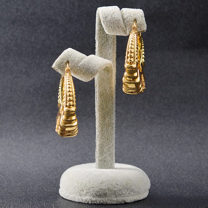 Gold African high quality copper Women wedding party big accessories for designer earings