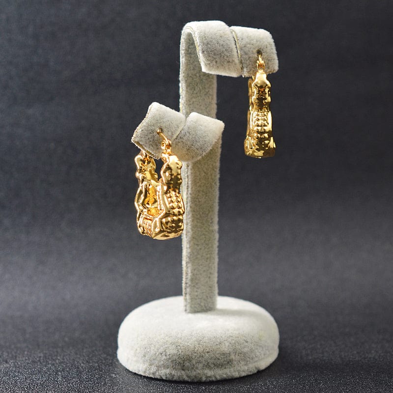 Gold African high quality copper Women wedding party big accessories for designer earings