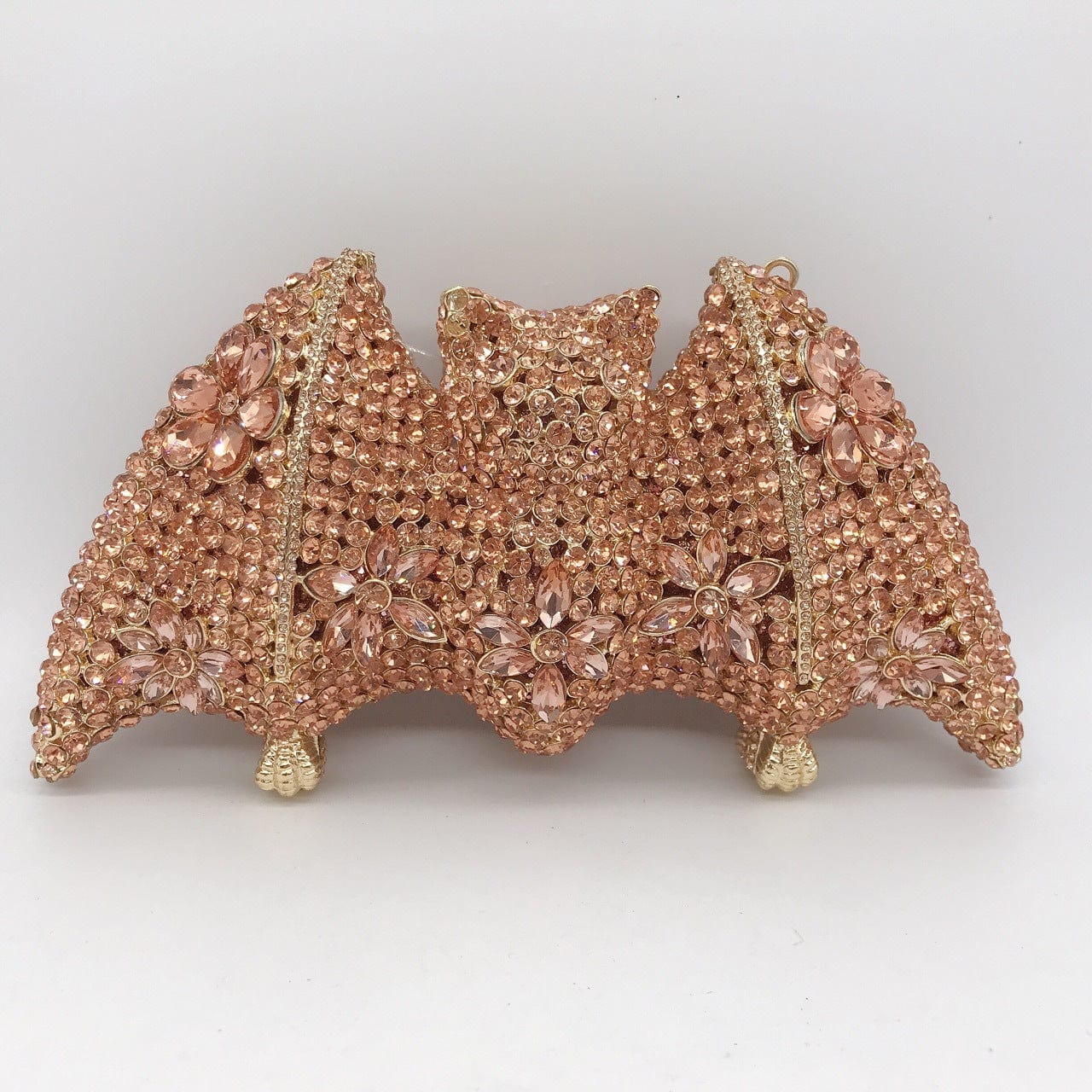Gold Bat Custom Women bling diamond party skull handbag hand rhinestone Pumpkin ice cream clutch Butterfly owl Swan  purse evening bags