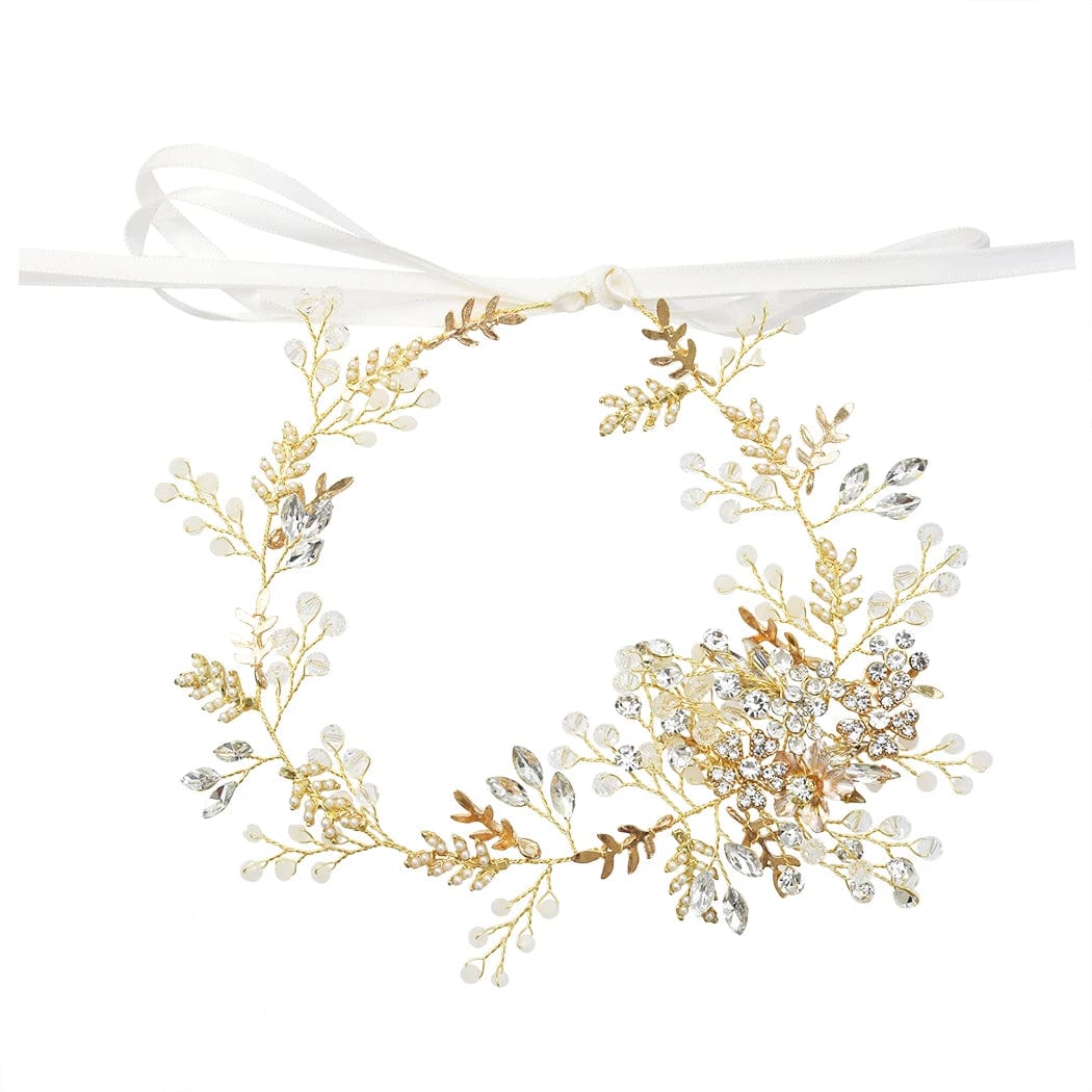 gold Bridal Rhinestone Gold Silver Headpiece Hair Vine-Wedding Hair Jewelry for Festival and Party- Bridal Hair Accessories for Bride