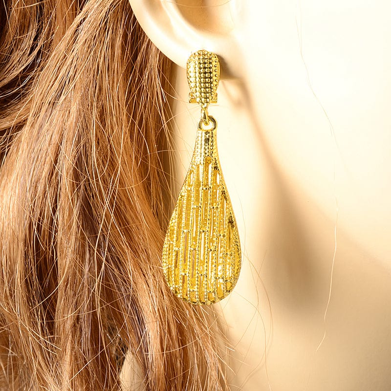 Gold Fashion Copper Sets For Women New Design Earrings Pendant High Quality geometric Wedding Party Gifts Trendy