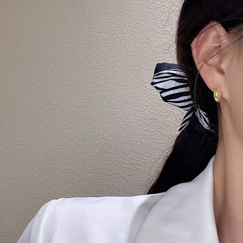 Gold Gold Color Moon Shape C Stud Earrings for Women Trendy Small Exquisite Jewelry