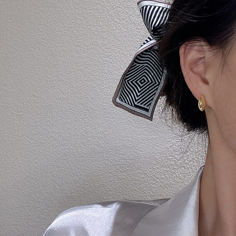 Gold Gold Color Moon Shape C Stud Earrings for Women Trendy Small Exquisite Jewelry