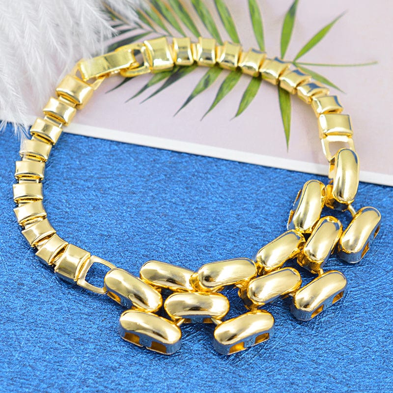 Gold Mexico high quality copper Women wedding party big accessories for women indian bridal jewelry set wedding