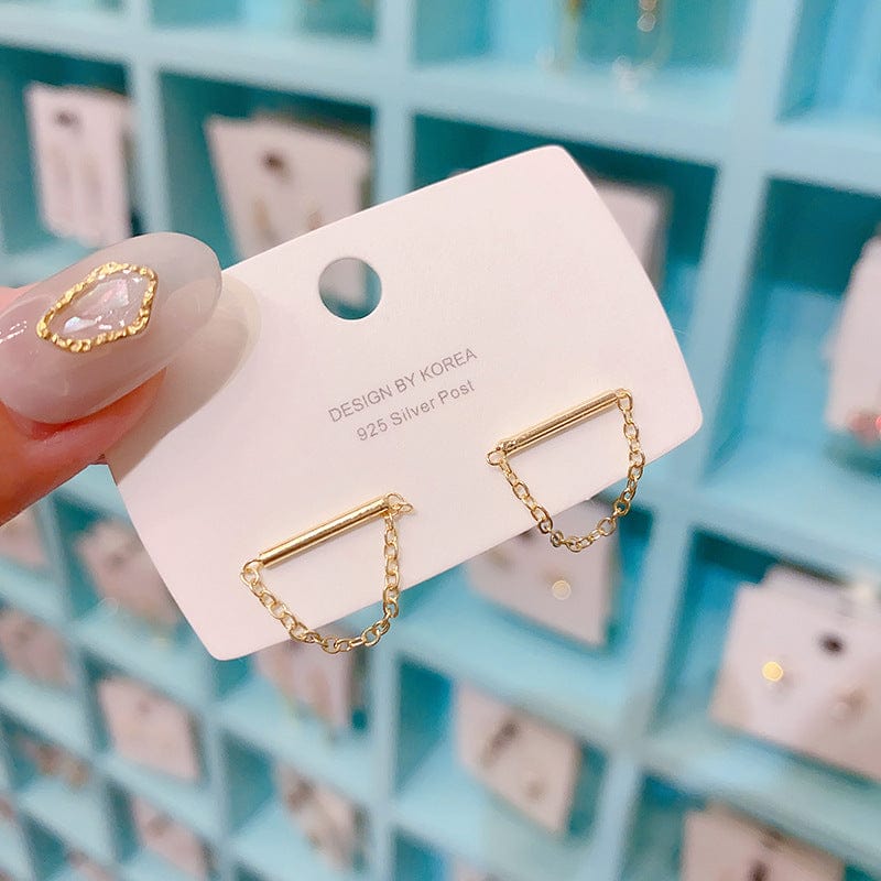 Gold New Silver Color Long Tassel Earrings for Women Bridal Dangle Earrings Wedding Jewelry